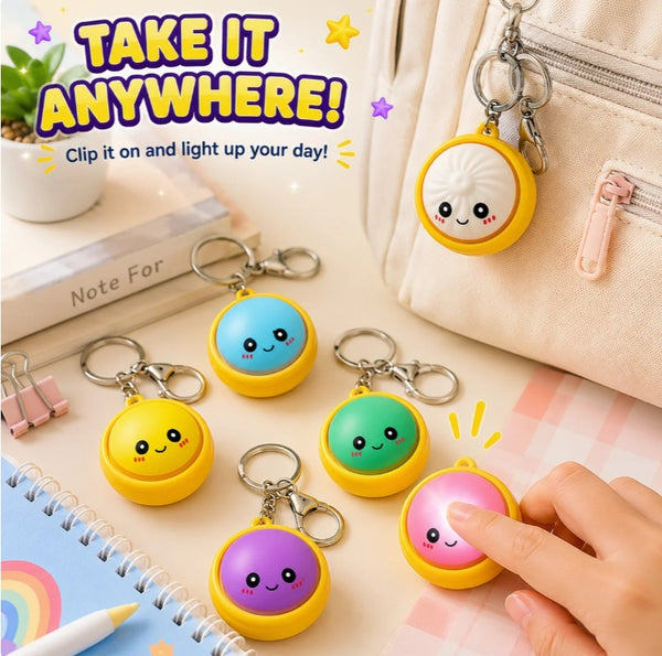 Mystery LED Dumpling Clicker Keychain