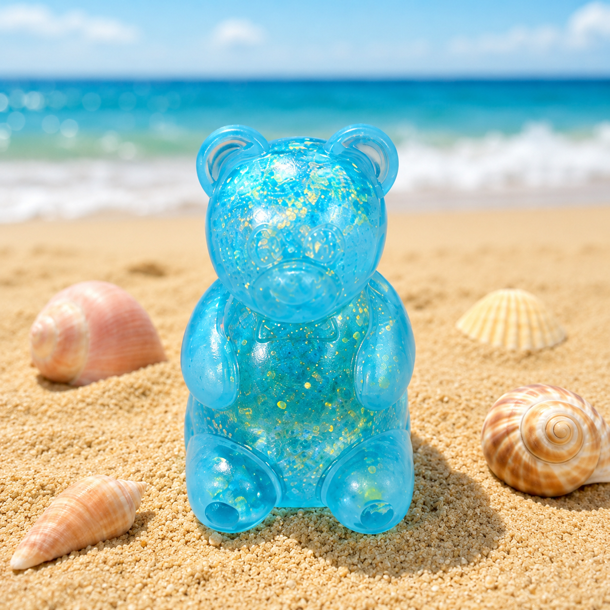 Glitter Gummy Bear Squishy