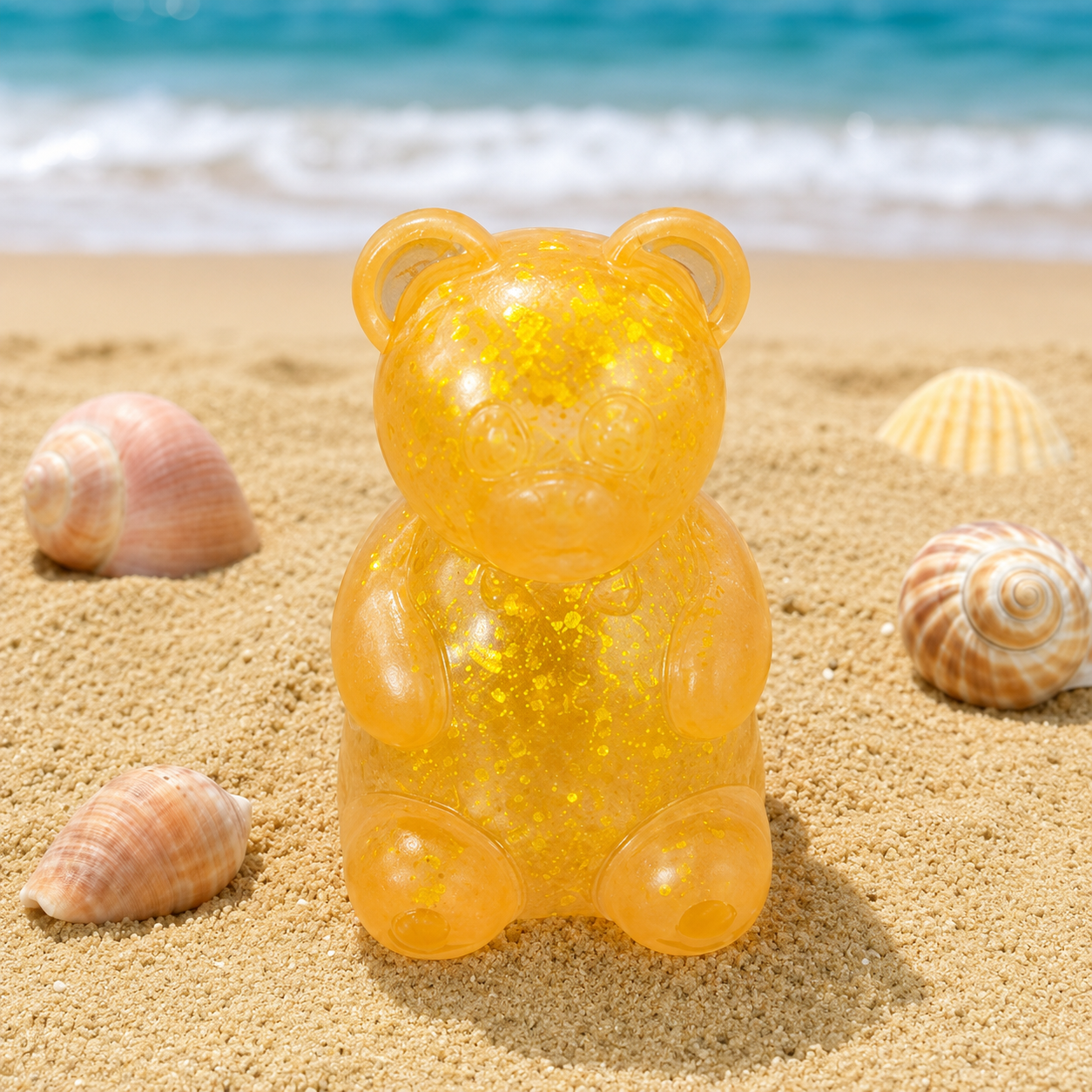 Glitter Gummy Bear Squishy