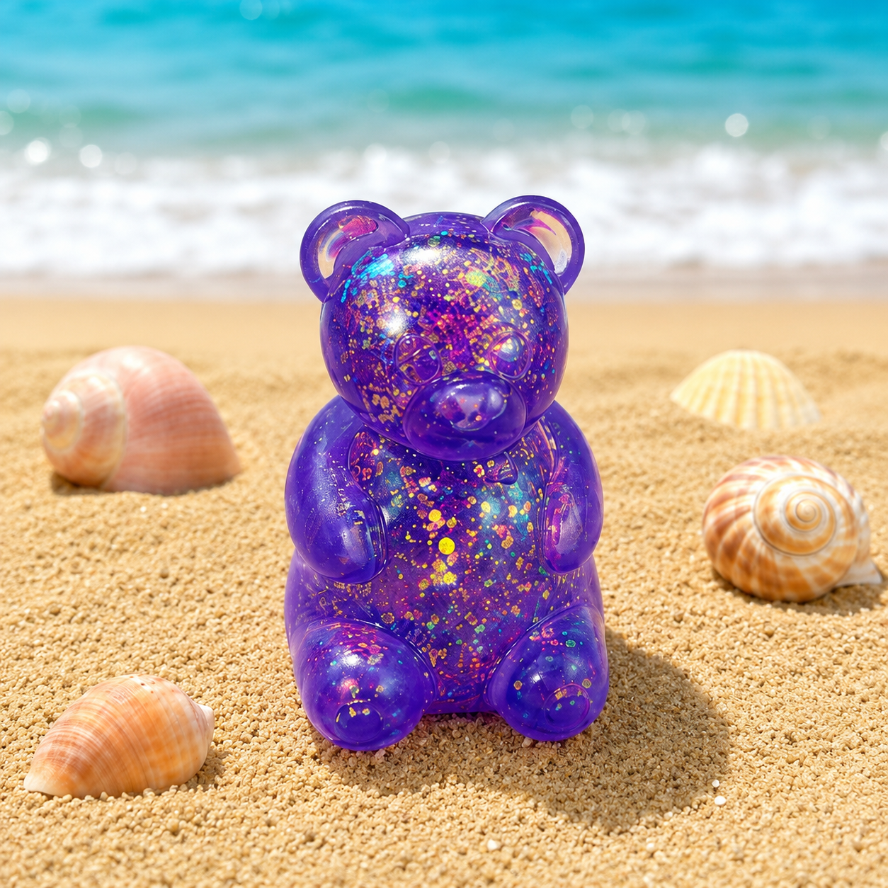 Glitter Gummy Bear Squishy