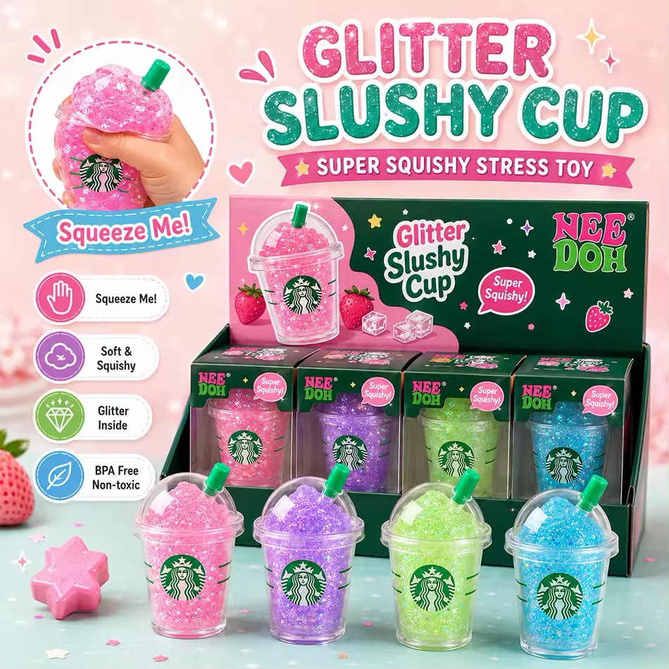 Mini Glitter Slushy Squishy Cup